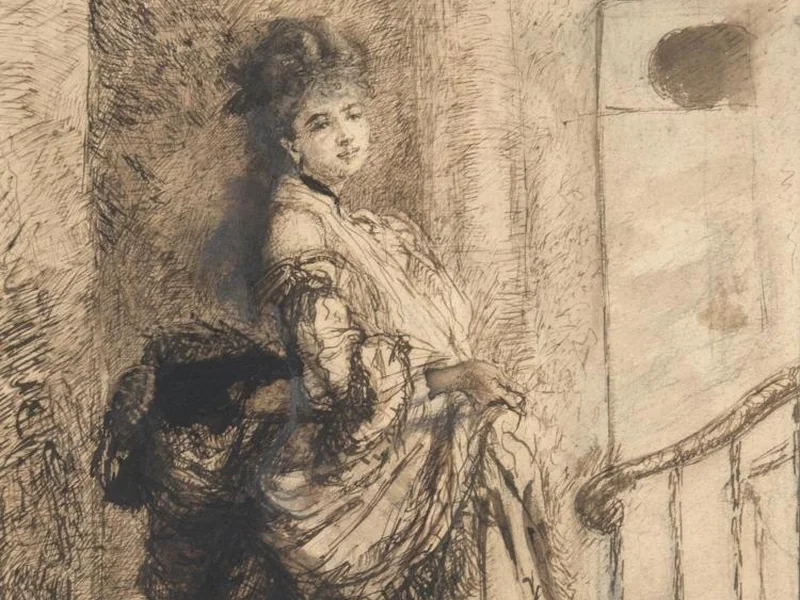 1836-Adèle d'Affry - Donna davanti alle scale
